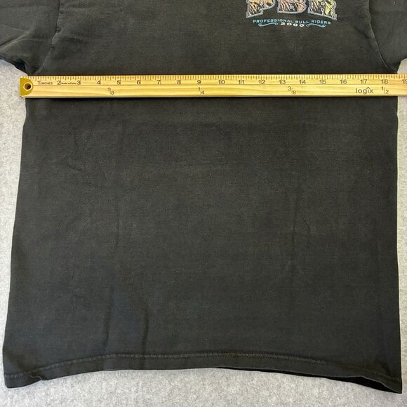 Men’s Medium PBR Bull Riders 2000 Fruit of the Loom Western Grunge Tee Vintage - Picture 4 of 6